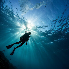 scuba diver in the water
