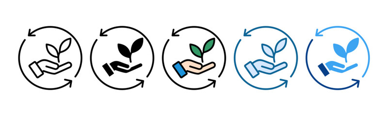 Sustainability Icon Set Multiple Style Collection