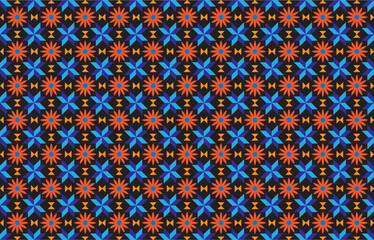 Geometric ethnic pattern. Traditional oriental Indian ikat design for background, print, border wrapping, batik, fabric, vector illustration.