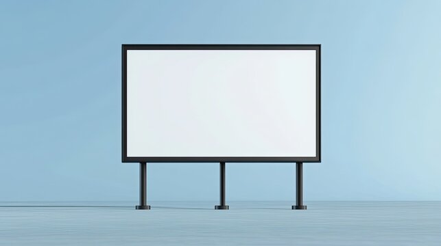 A transparent model of an LED screen for advertising and promotions that is supported by a steel pole