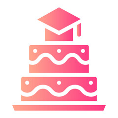 graduation cake icon