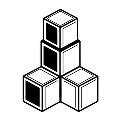 3D Modeling Vector Art Minimal SVG