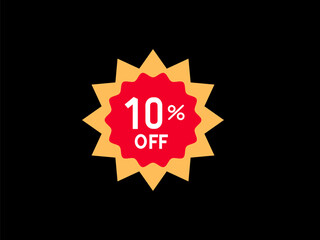 10% percent off flower sytle with black background 