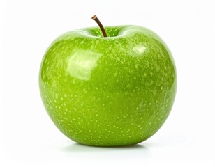 Fresh Green Apple On White Background
