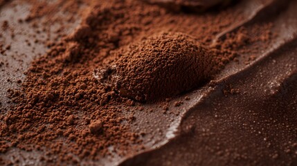 11. Close-up of a dense dark chocolate ice cream topped with a sprinkle of cocoa powder