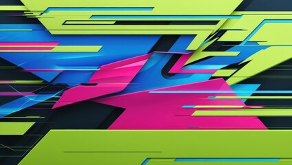 Abstract Background Featuring Distorted Digital Glitch Effects with Vibrant Colors and Pixelated Noise, Creating a Futuristic and Technological Aesthetic.	
