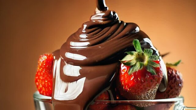 Enjoy fresh strawberries dipped in rich melted chocolate for a delightful treat
