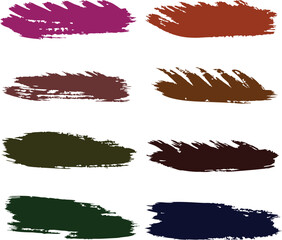 set of watercolor brush strokes