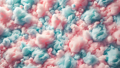 Pink and Blue Pastel Candy floss/Cotton Candy Background Wallpaper