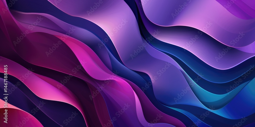 Poster abstract geometric shapes in shades of purple and blue. 3d design background. background image of 3d