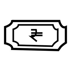 vector illustration of an rupee money