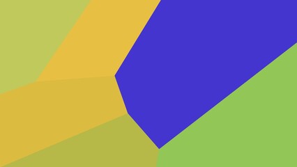 Abstract geometric art featuring muted yellow, olive, and blue hues