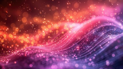 Fototapeta premium Abstract glowing blue particles with light rays. Digital art for design and art. Abstract artwork of glowing vibrant color dots and lines connecting together. Global communication concept. AIG53.