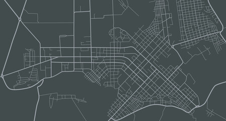 Line scheme of roads. Town streets on the plan. Urban environment, architectural background. Petropavlovsk city map. Vector