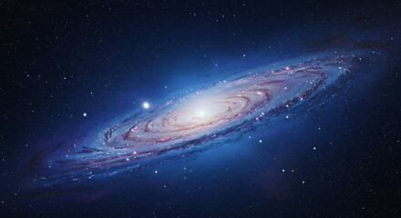 Mesmerizing spiral galaxy illustration showcasing cosmic beauty and vastness of space