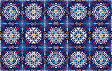 Seamless Textures with ethnic patterns. Navajo geometric abstract print. Decorative decoration with a rustic feel. The design is inspired by Native Americans. Colors are black and white.