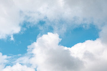 Beautiful clouds contrast against a clear blue sky