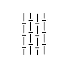 Bamboo stalk icon symbolizing bio bamboo material used in eco friendly pillow packaging sustainable bedding branding and natural fiber labeling line icon in vector with editable stroke.