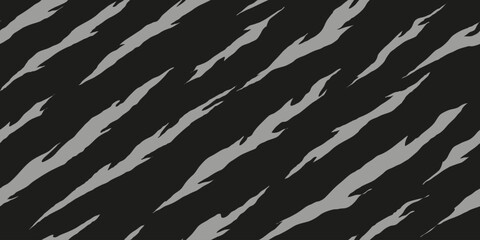 Organic shape claw scratch texture pattern in night black gray colors. Design for fabric, textile, covers, gift wrap, wallpaper, and background.