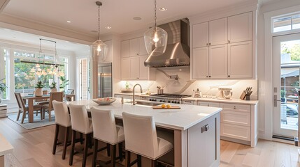 luxury kitchen in minimalist neutral tones