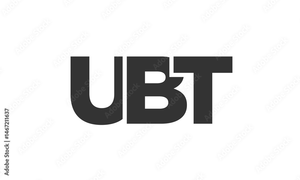 Aufkleber ubt logo design template with strong and modern bold text. initial based vector logotype featuring s