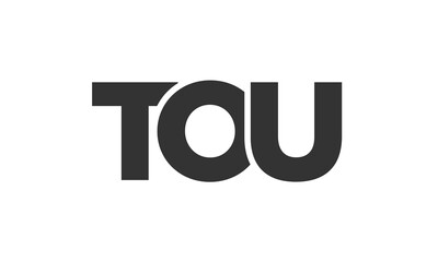 TOU logo design template with strong and modern bold text. Initial based vector logotype featuring simple and minimal typography. Trendy company identity.