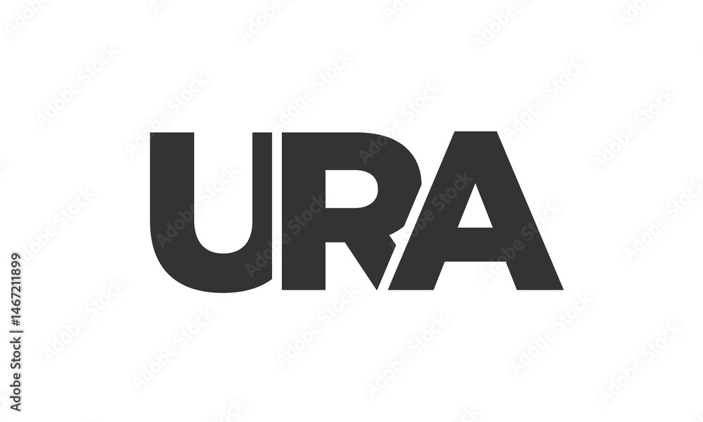 Poster ura logo design template with strong and modern bold text. initial based vector logotype featuring s