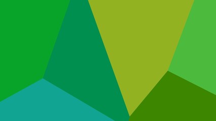 Abstract geometric design featuring various shades of green
