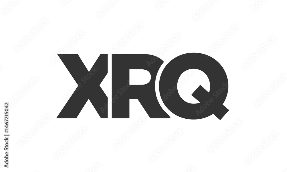 Poster xrq logo design template with strong and modern bold text. initial based vector logotype featuring s