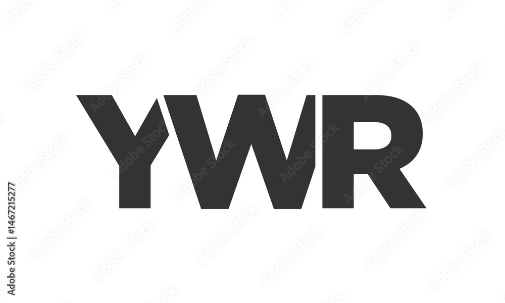 Poster ywr logo design template with strong and modern bold text. initial based vector logotype featuring s