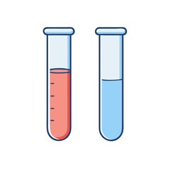 Laboratory test tubes illustration for scientific research and medical analysis vector design