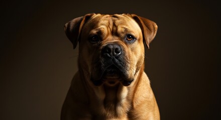 Obraz premium Portrait canin lumière douce tons bruns