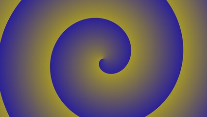 A mesmerizing spiral of deep blue and gold hues, gradually transitioning from dark to light