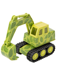 Green Leaf Excavator Toy Detailed Miniature Construction Vehicle