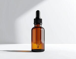 Fototapeta premium Amber Glass Dropper Bottle Mockup