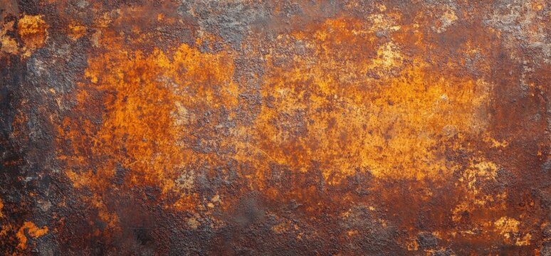 Oxidized metal surface with rust patterns