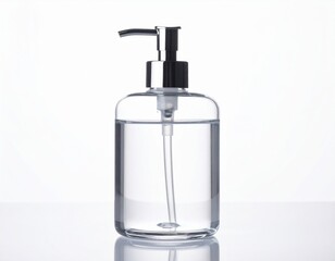 Clear Glass Soap Dispenser Bottle