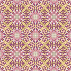 Background design, geometric pattern, abstract fabric pattern, used in designing various patterns, bright colors, floral patterns.