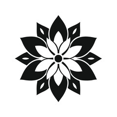 Strawberry flower silhouette Free Vector
