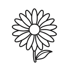 flower icon on white background 