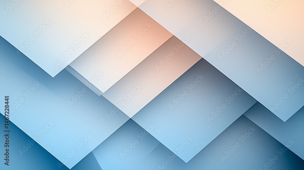 Poster abstract layered geometric shapes with subtle gradient background