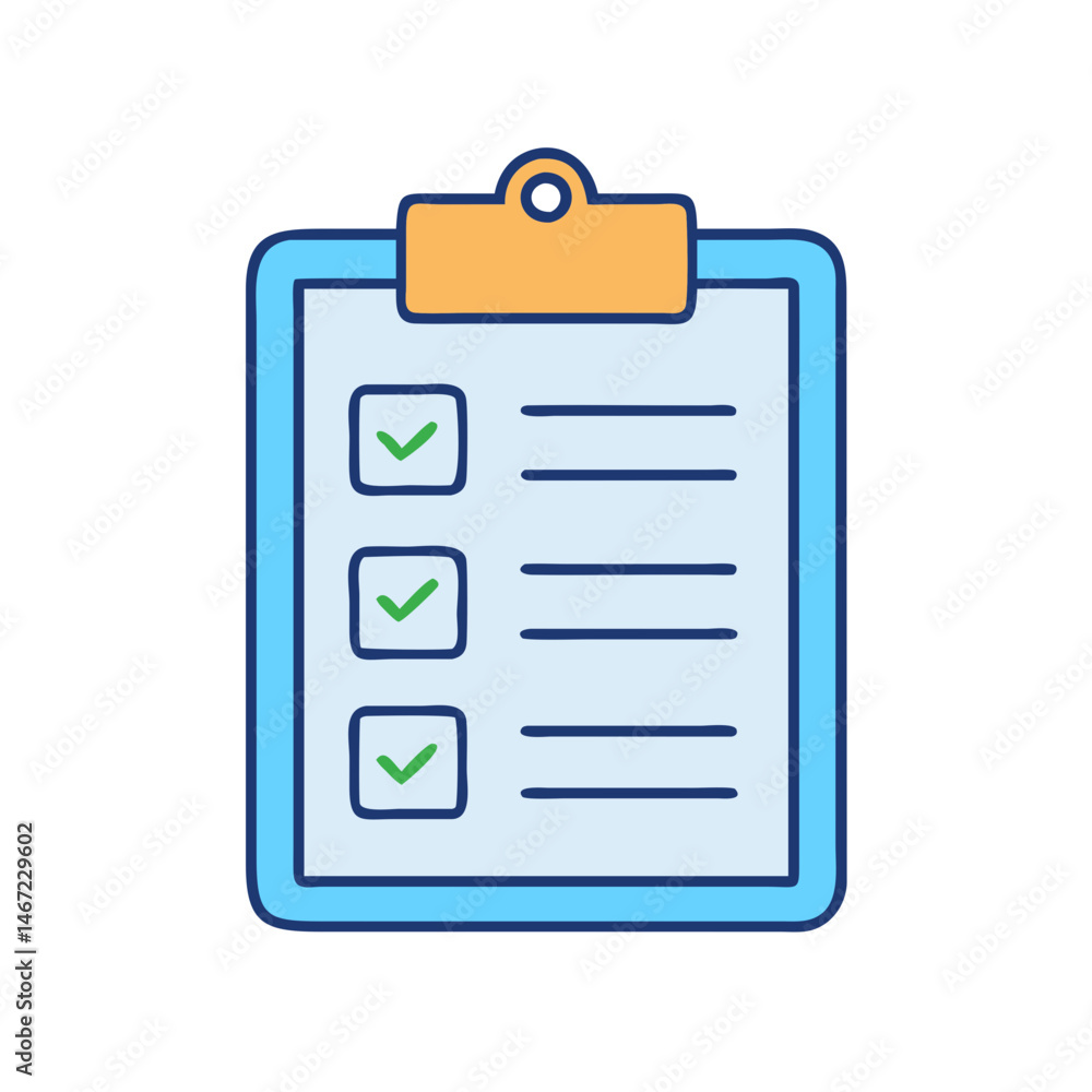 Poster clipboard checklist task management to do list planning project management work planning concept