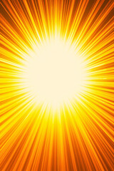 Bright, radiant sun rays with a vibrant, glowing, golden and orange hue.