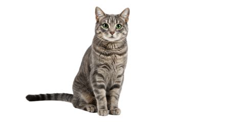 Grey Tabby Cat Portrait