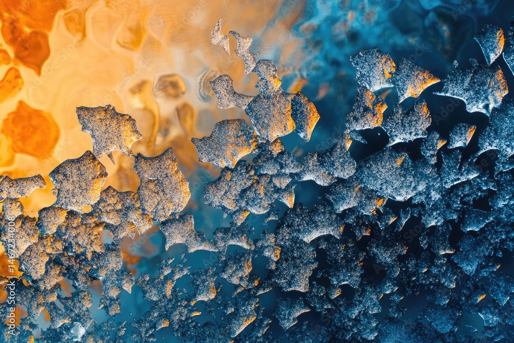 Aufkleber a captivating abstract composition showcasing the interplay of contrasting colors and intricate text