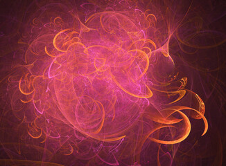 Fractal colored abstract on black background