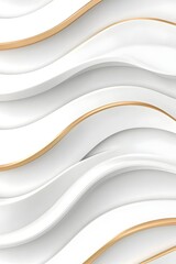 Elegant white waves with gold accents