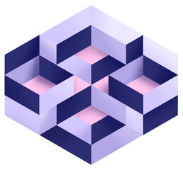 Escher Blocks Illusion