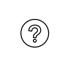Fototapeta premium Question mark icon black and white for website navigation