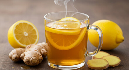 Ginger lemon tea recipe for weight loss and immune support healthy drink for cold and flu season